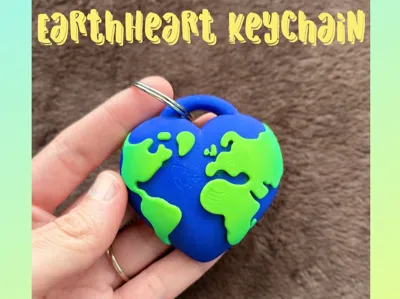 Earth Heart Keychain