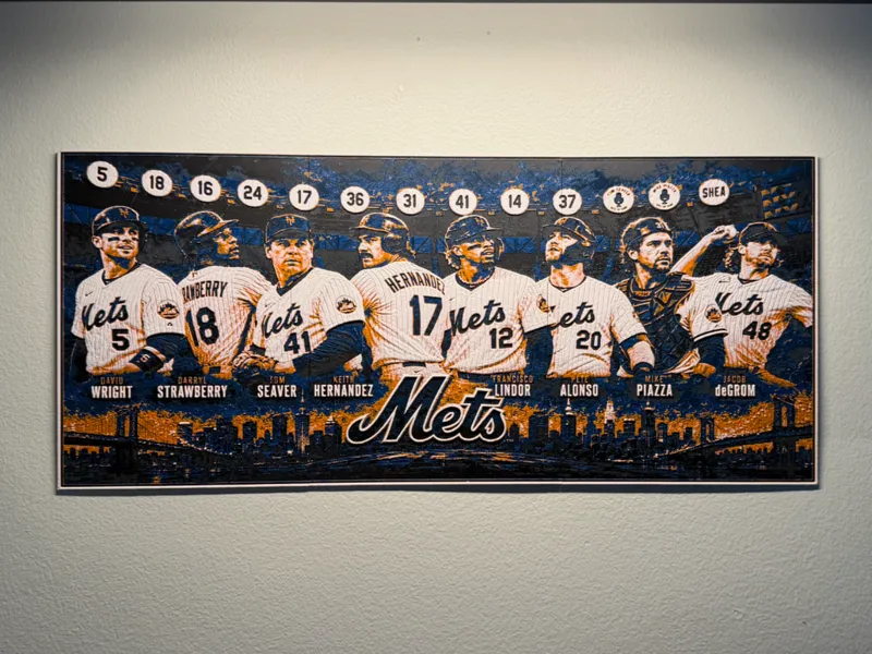 NY Mets Multi Panel HueForge Poster