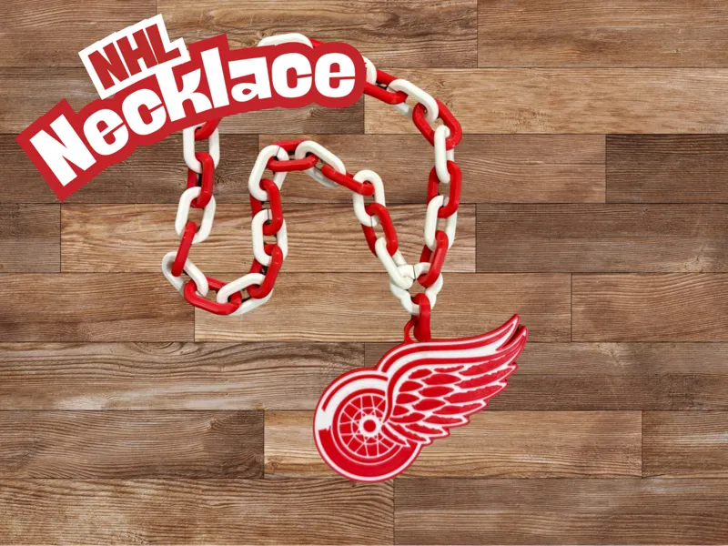 NHL Teams Chain Necklace - Detroit Red Wings