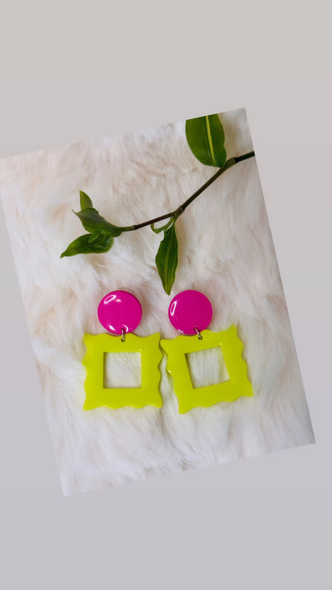 Geometric shape earring view 3