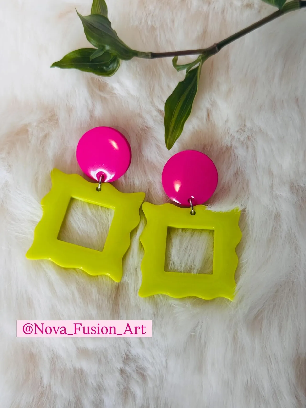 Geometric shape earring view 2