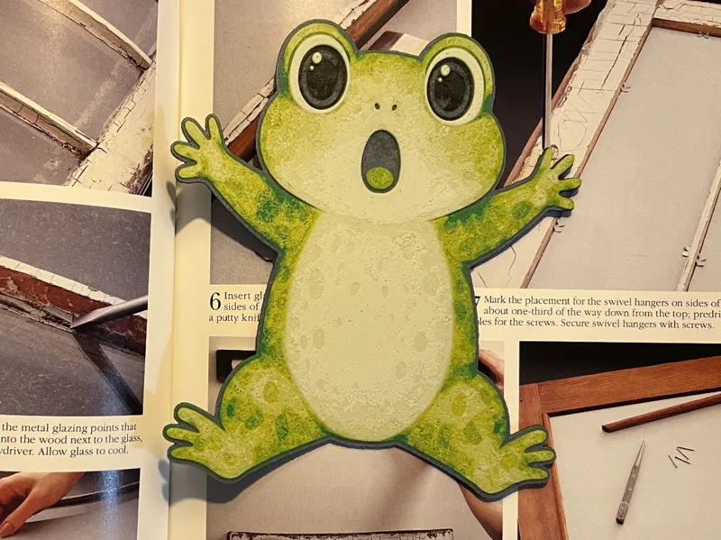 Flattened Frog Bookmark