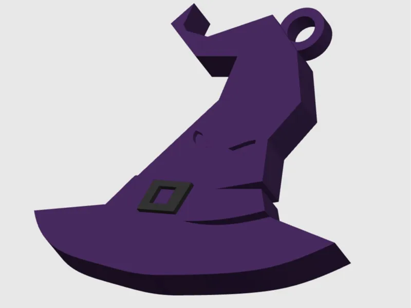 Halloween Witch Hat Keychain