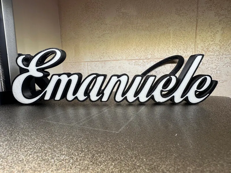 scritta decorativa Emanuele 