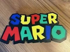 Mario Sign Wall Art NO AMS MULTIPARTS