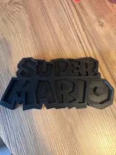 Mario Sign Texture Mario Sign Wall Art NO AMS MULTIPARTS - Free 3D Print Model - MakerWorld