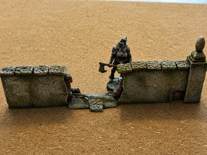 Modular Cemetery Walls for Tabletop RPGs