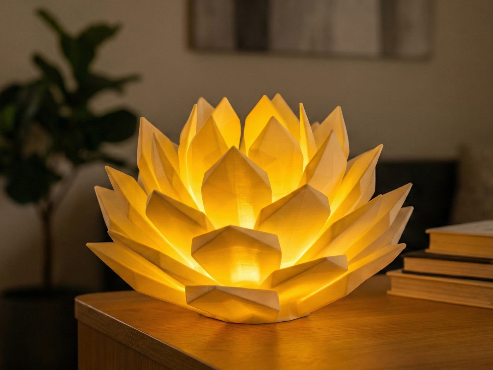Geometric Succulent Lamp [LED Lamp 001]