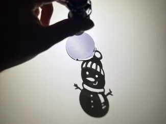 Snowman Anamorphic Shadow Sculpture Ornament