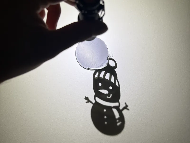 Snowman Anamorphic Shadow Sculpture Ornament