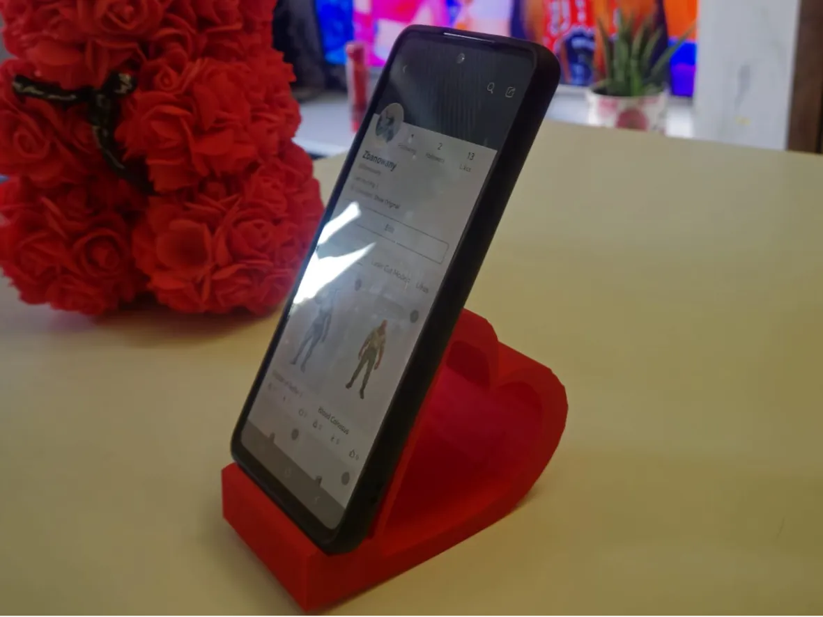 Support téléphone en forme de cœur