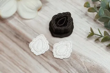 Cortador para modelado: Ornate Teardrop Polymer Clay Cutter — vista de referencia 5