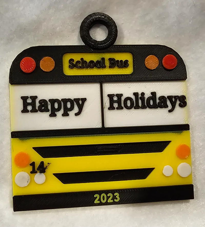 School Bus Ornament 2023