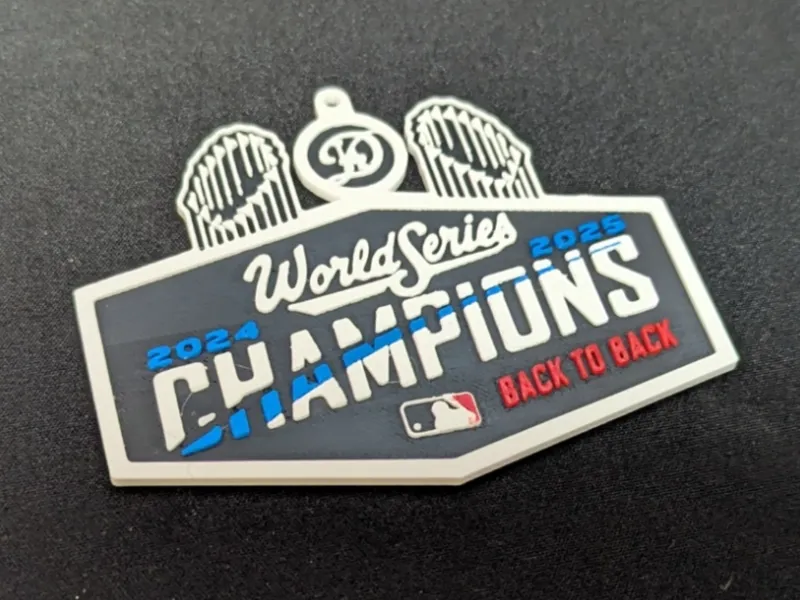 LA Dodgers World Series Champions Ornament