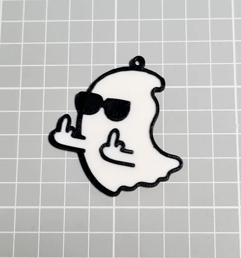 F U Ghost Keychain - Halloween