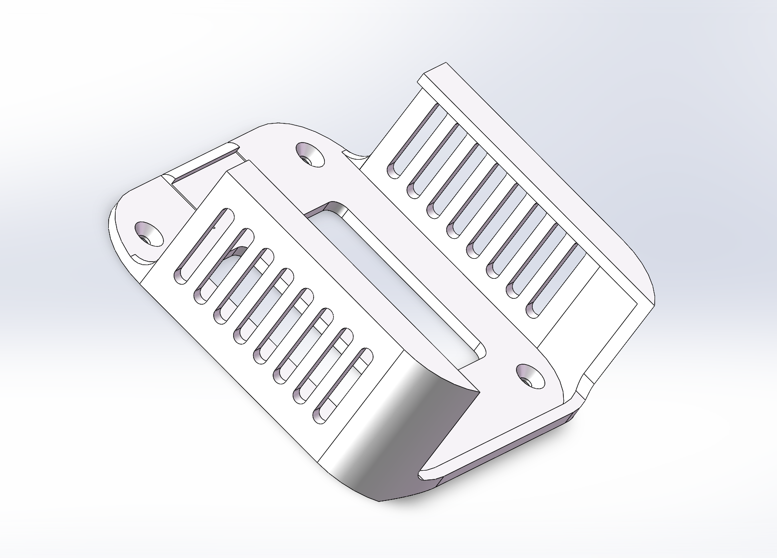 Miniatura 3 do modelo 3D MAC MINI M4壁挂支架 显示器桌下挂架