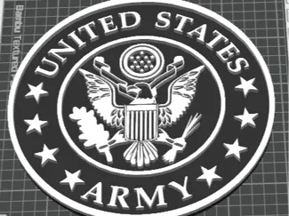 Black and White Army Logo