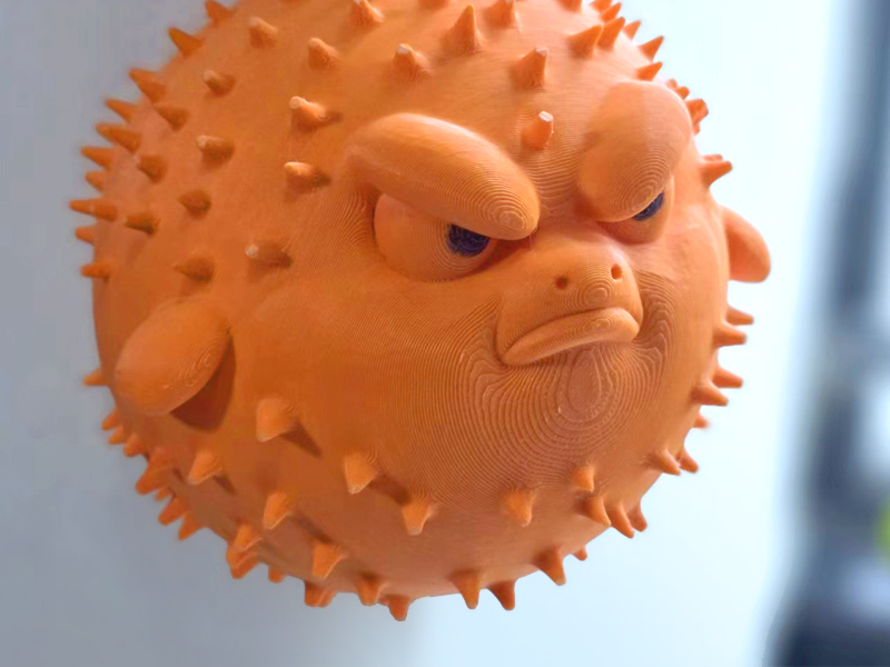 Miniatura 1 do modelo 3D 愤怒的河豚- 宠物挠痒器 猫狗蹭痒按摩神器