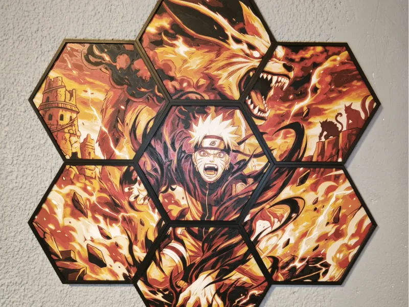 Póster Naruto + Kurama en modo panal