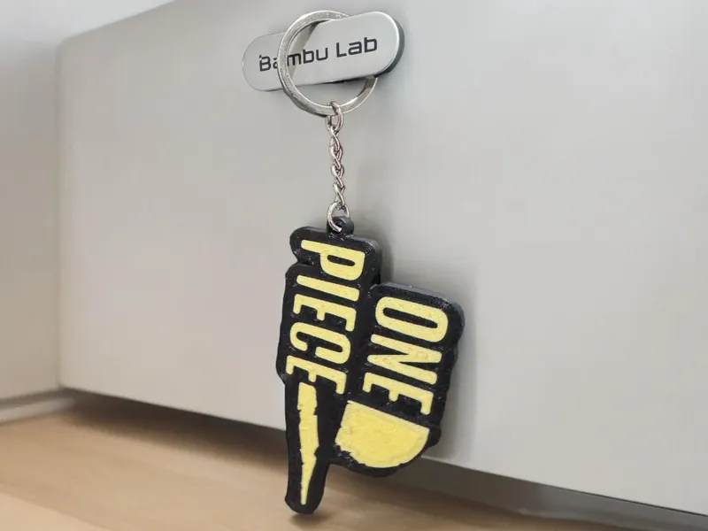 One piece straw hat keychain