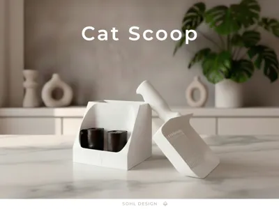 Cat Litter Scoop & Holder Set