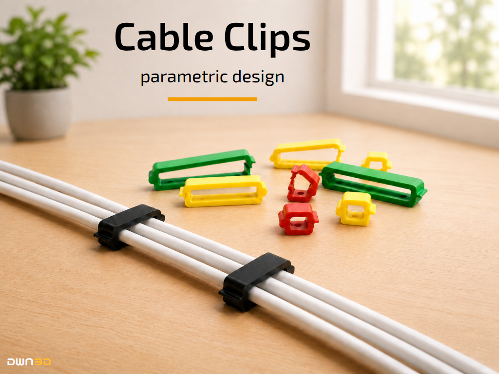 Parametric Cable-Clip | Desk Organizer 