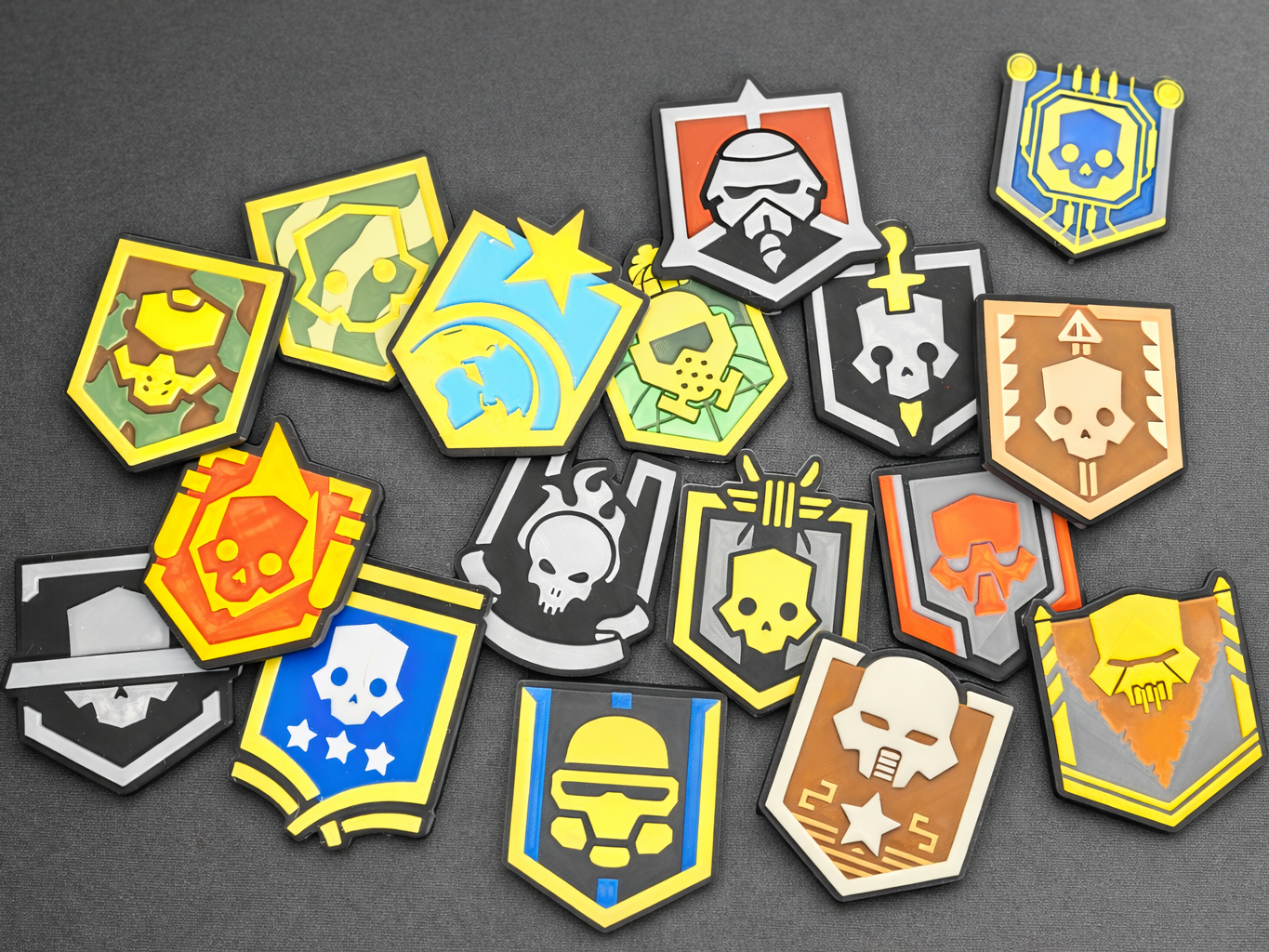 Helldivers 2 Warbond Title Badges (Magnet Ready)