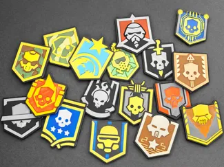 Helldivers 2 Warbond Title Badges (Magnet Ready)