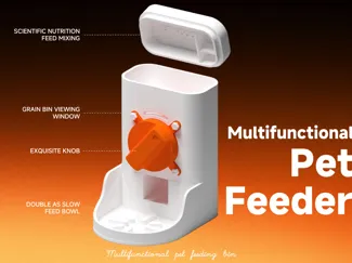 Multifunctional pet feeding bin
