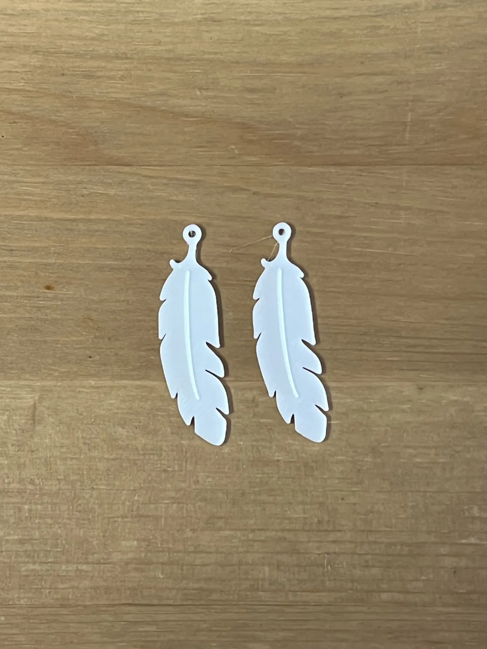 feather earrings view 2