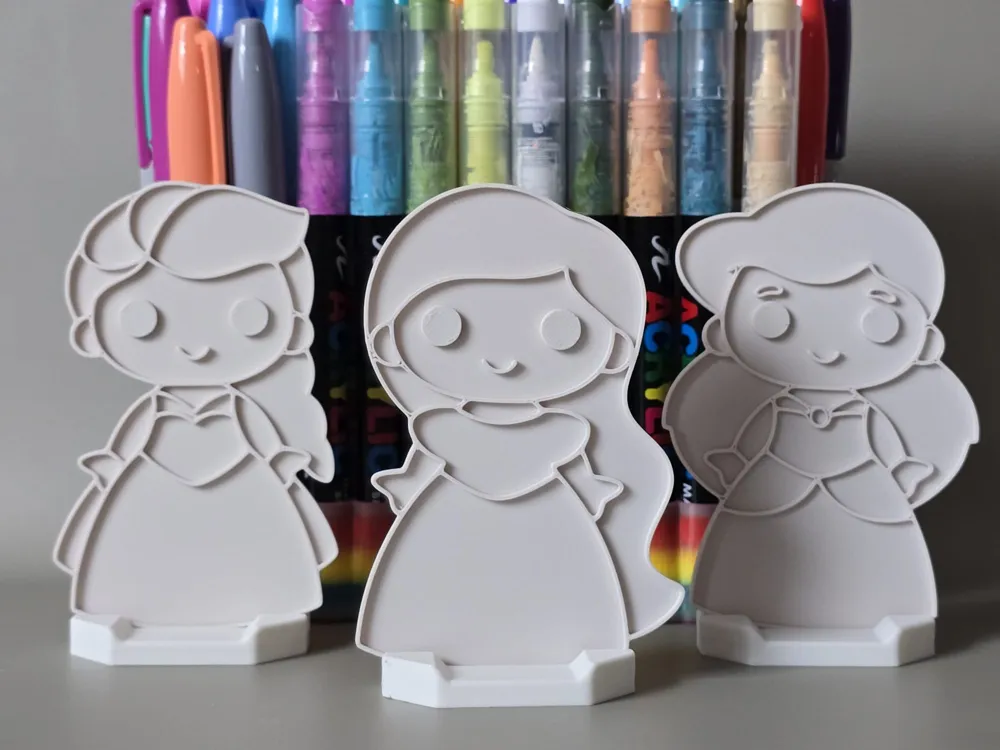 Color Forge Princess Cute Princess Fantasy Creative Coloring Craft Set - Free 3D Print Model ...