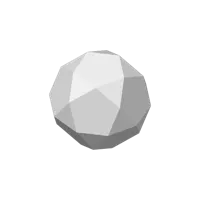 Icosidodécaèdre — sphère low poly — photo 2