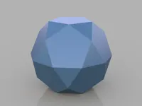 Icosidodécaèdre — sphère low poly — photo 1