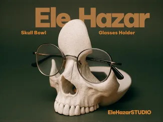 Glasses Holder Skull Bowl - Glasses and Keys Stand