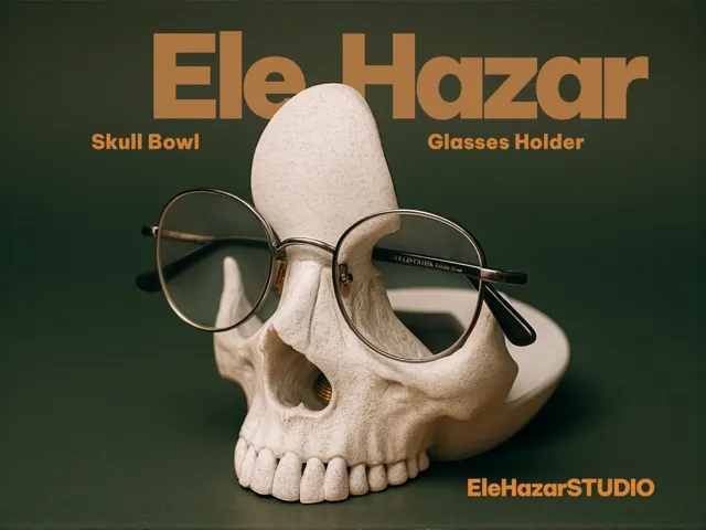 Glasses Holder Skull Bowl - Glasses and Keys Stand