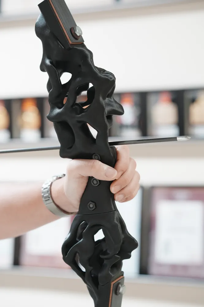 Hunting Bow Riser: Coral Jade - Free 3D Print Model - MakerWorld
