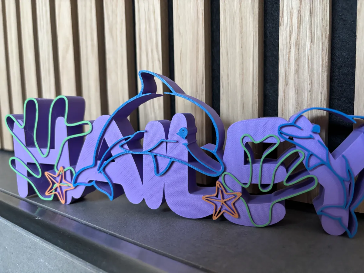 Hailey Modern Decorative Lettering - Free 3D Print Model - MakerWorld