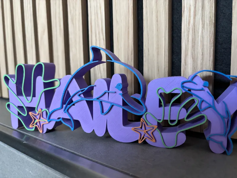 Hailey Schriftzug modern Deko