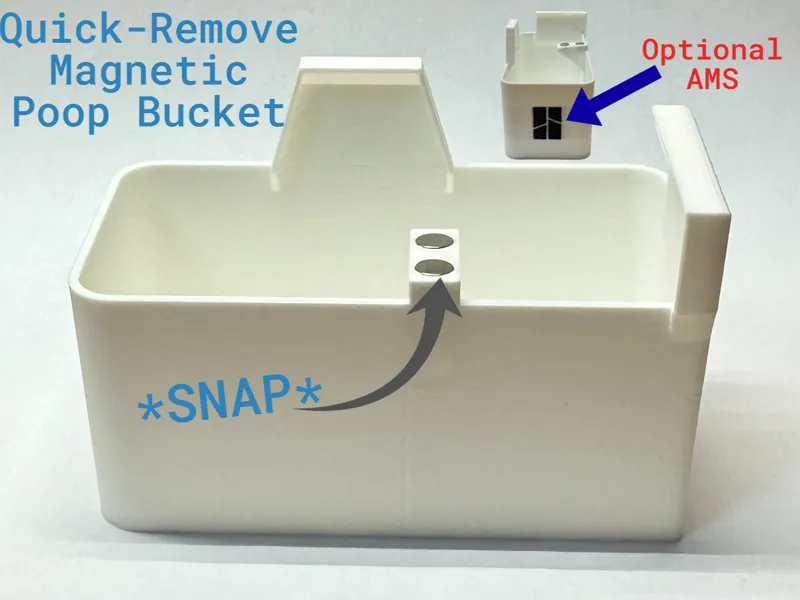 A1, A1 Mini Quick-Remove Poop Bucket Magnetic