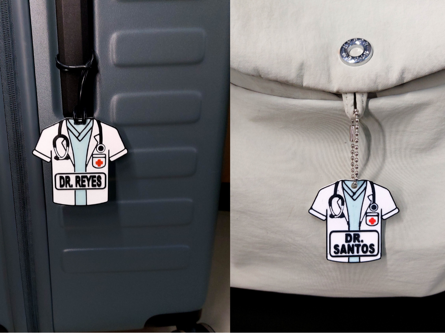 Cute Personalized Doctor Luggage/Keychain Bag tag