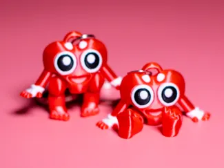 Flexi Valentine Heart Wiggly Legs Toy & Keychain