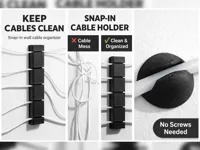 Organiseur de cables sans vis — photo 1