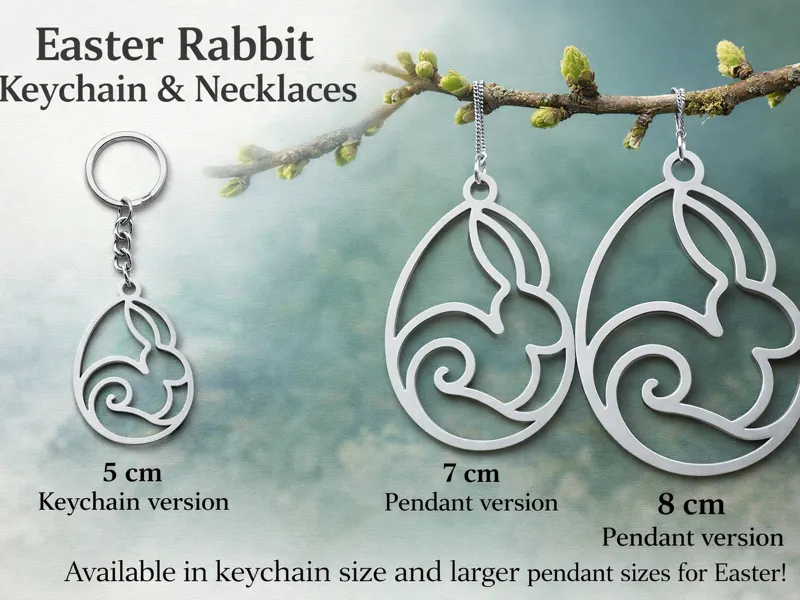 Easter Bunny Pendant Keychain Ornament