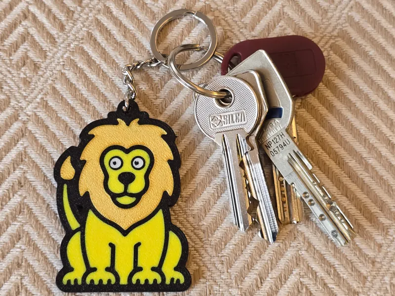 Funny Lion Keychain