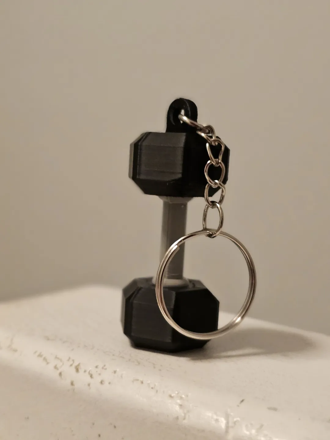 Dumbbell Keychain - Print in Place view 2