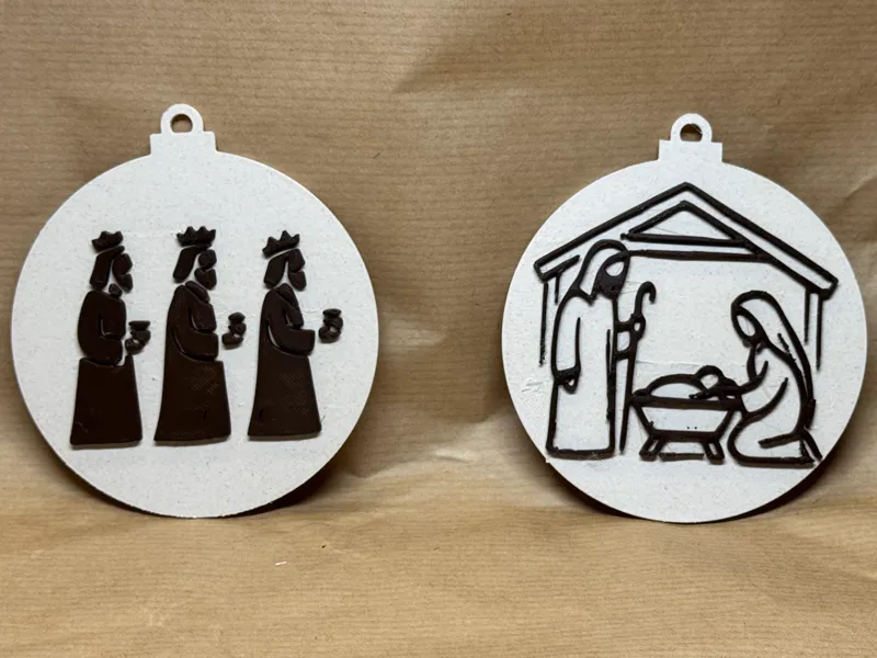 Nativity and Wise Kings Christmas Tree Ornament