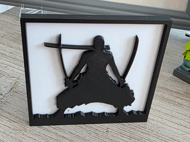 One Piece Roronoa Zoro Silhouette Display Stand