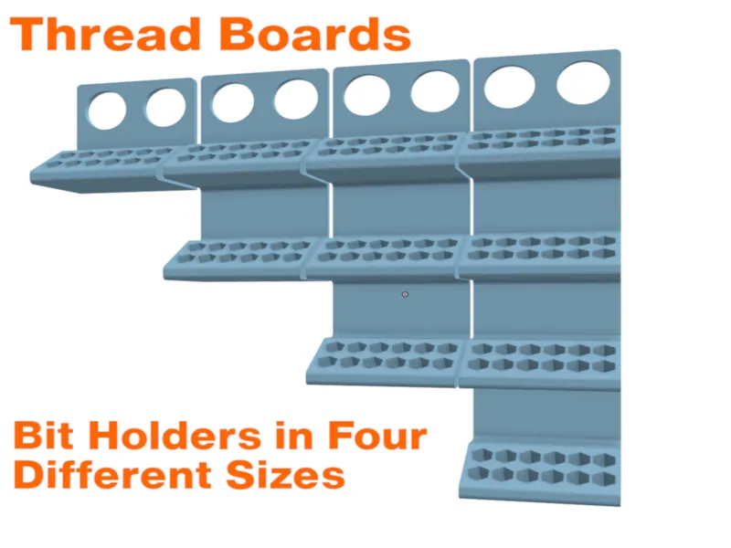 Threadboard Bit Holder in 4 Diffrent Sizes 