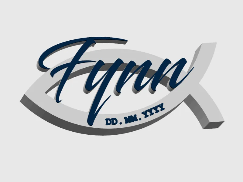 Konfirmation, Kommunion und Taufe mit Namen Fynn