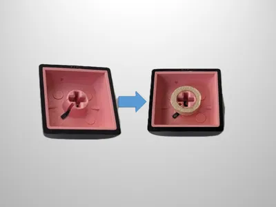 Keycap Stem Reinforcement Collar